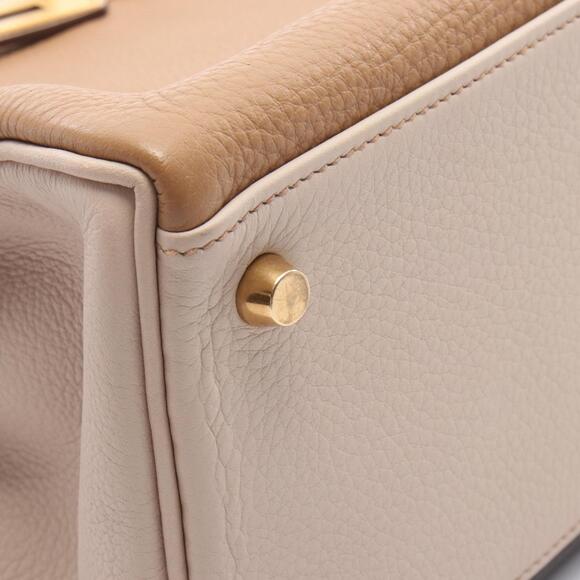 Hermes Hermès Kelly 32 Tricolore, Argile, Tabac Camel, Chocolate, Taurillon C... - Picture 9 of 10